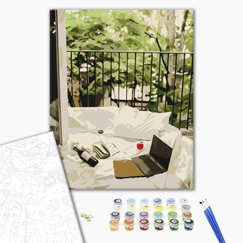 Картина по номерам Пейзажі - Затишний балкон