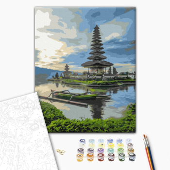 Картина по номерам Города - Храм Улун Дану. Балі