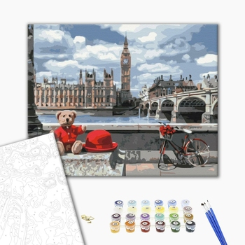 Картина по номерам Города - Ведмедик-мандрівник в Лондоні