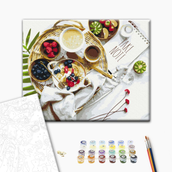 Картина по номерам Натюрморти - Смаколики до сніданку