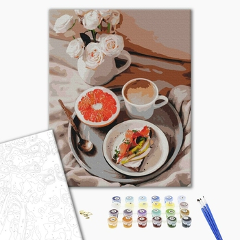 Картина по номерам Натюрморти - Цитрусовий сніданок