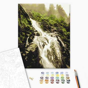 Картина по номерам Природа - The noise of the waterfall