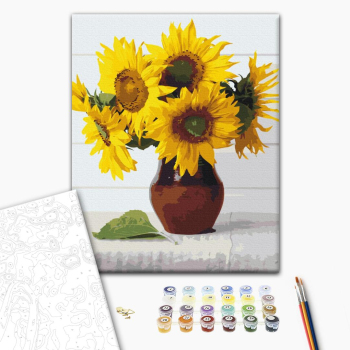 Картина по номерам Квіти - Сонце-квіти