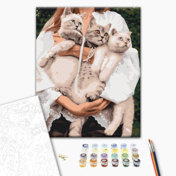 Картина по номерам Тварини, птахи та риби - Улюблені муркотики