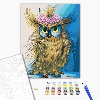 Картина по номерам Тварини, птахи та риби - Совушка красуня