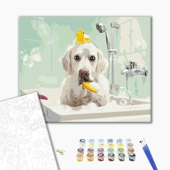 Картина по номерам Тварини, птахи та риби - Улюблений чистюля