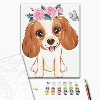 Собачка в веночке