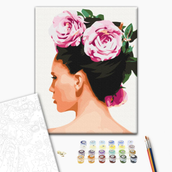 Картина по номерам Люди на картинах - Квіти у волоссі