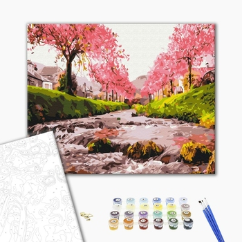 Река у сакуры