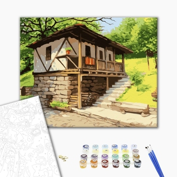 Картина по номерам Українські міста та ландшафти - Заміський будинок