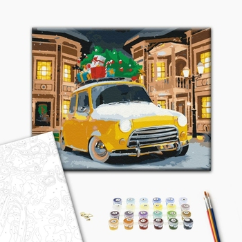 Картина по номерам Затишок, зима, Новий рік, Різдво - Доставка свята