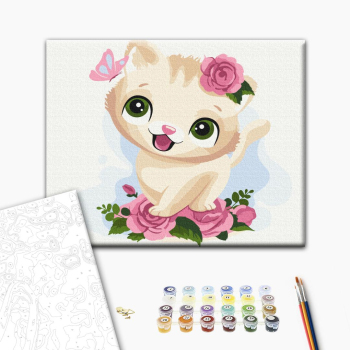 Игривый котенок