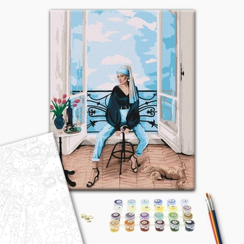 Современная девушка с жемчужной серьгой © Viktoriya Kovalenko