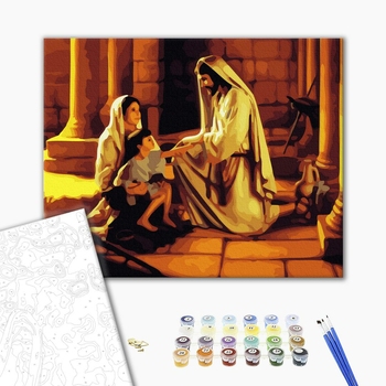 Картина по номерам Діти та ангели - Біблійський мотив