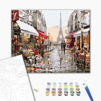 Картина по номерам Города - Париж після дощу