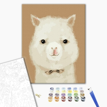 Картина по номерам Тварини, птахи та риби - Мила лама