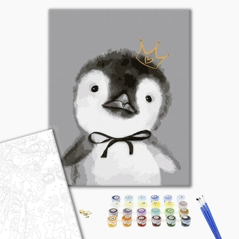 Картина по номерам Тварини, птахи та риби - Королівське пінгвеня