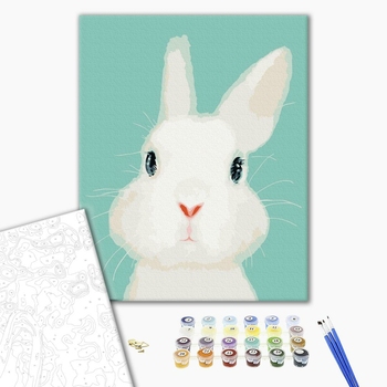 Картина по номерам Тварини, птахи та риби - Біле кроленя