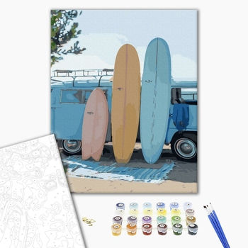 Картина по номерам Кораблі, автомобілі та літаки - Серфінг на релаксі