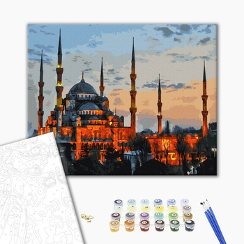 Картина по номерам Города - Вечірні вогні Стамбула