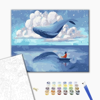 Картина по номерам Абстракції - Синій кит моїх мрій