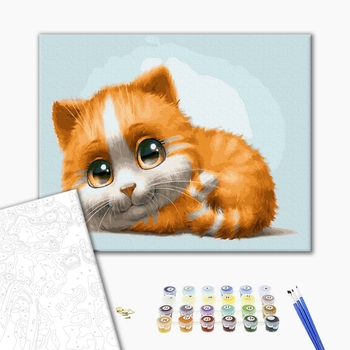 Картина по номерам Тварини, птахи та риби - Руде кошенятко