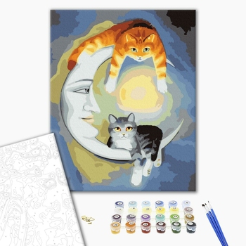 Картина по номерам Тварини, птахи та риби - Нічні коти