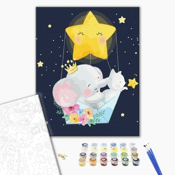 Картина по номерам Тварини, птахи та риби - Дитячий сон