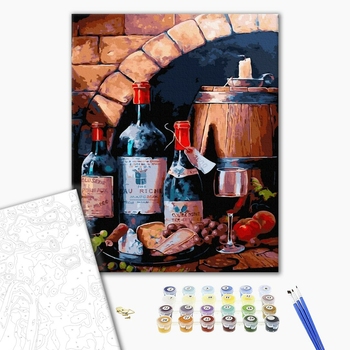 Картина по номерам Натюрморти - Бочкове вино