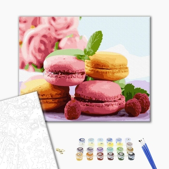 Картина по номерам Натюрморти - Барвисті макаруни