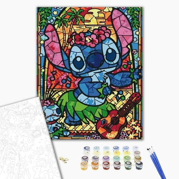 Картина по номерам Абстракції - Стіч в мозаїці