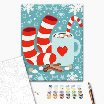 Картина по номерам Затишок, зима, Новий рік, Різдво - Нумо зимувати