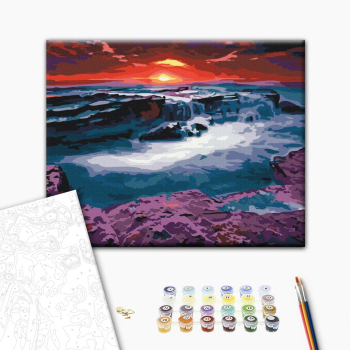 Закат у водоспада