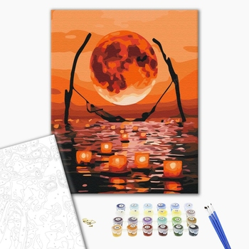 Картина по номерам Пейзажі - Місяць повного релаксу