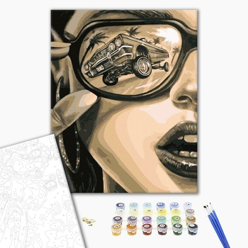 Картина по номерам Кораблі, автомобілі та літаки - Авто леді