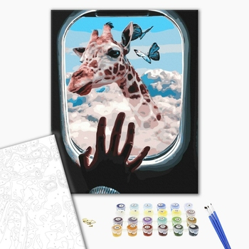 Картина по номерам Тварини, птахи та риби - Сафарі в хмарах