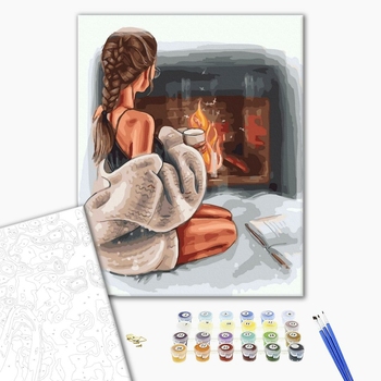 Картина по номерам Затишок, зима, Новий рік, Різдво - Зимовий затишок