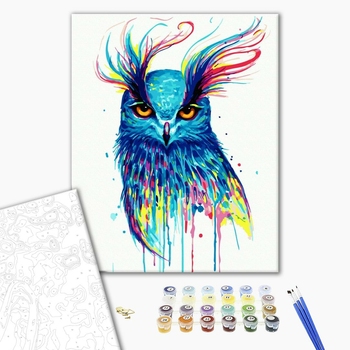 Картина по номерам Тварини, птахи та риби - Чудернацька сова