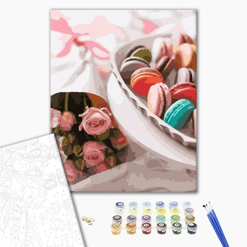 Картина по номерам Натюрморти - Макаруни з любов'ю