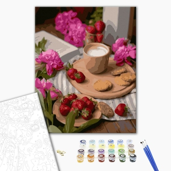 Картина по номерам Натюрморти - Натюрморт з полуницями