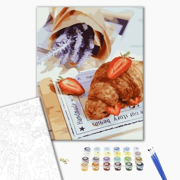 Картина по номерам Натюрморти - Фруктовий круасан