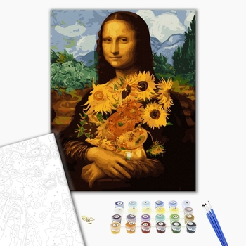 Картина по номерам Люди на картинах - Мона Ліза з соняхами