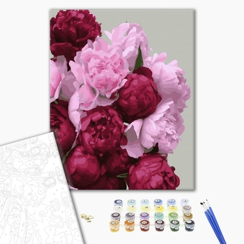 Картина по номерам Квіти - Їх величність піони