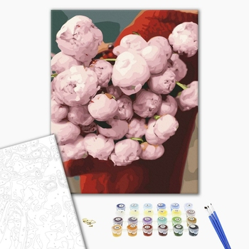 Картина по номерам Квіти - Охапка піонів