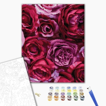 Картина по номерам Квіти - Піоновидні троянди