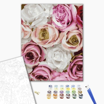 Картина по номерам Квіти - Ніжність троянд
