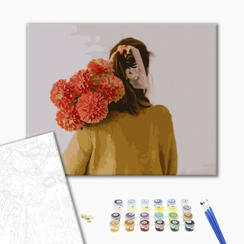 Картина по номерам Люди на картинах - Квітковий настрій