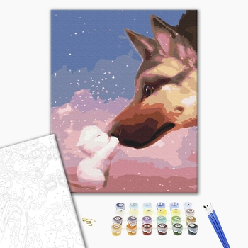 Картина по номерам Тварини, птахи та риби - Сміливий друг