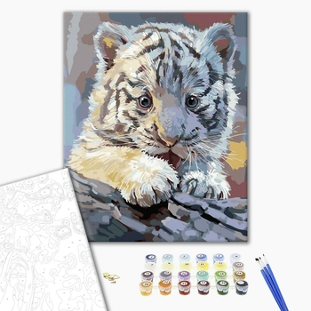 Картина по номерам Тварини, птахи та риби - Тигренок