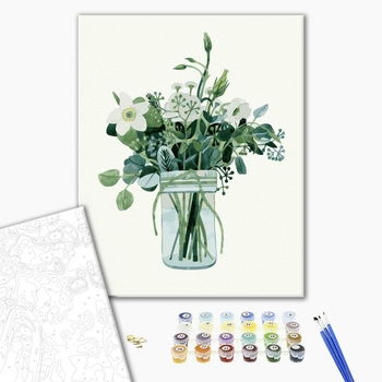 Картина по номерам Квіти - Весняні квіти аквареллю